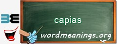 WordMeaning blackboard for capias